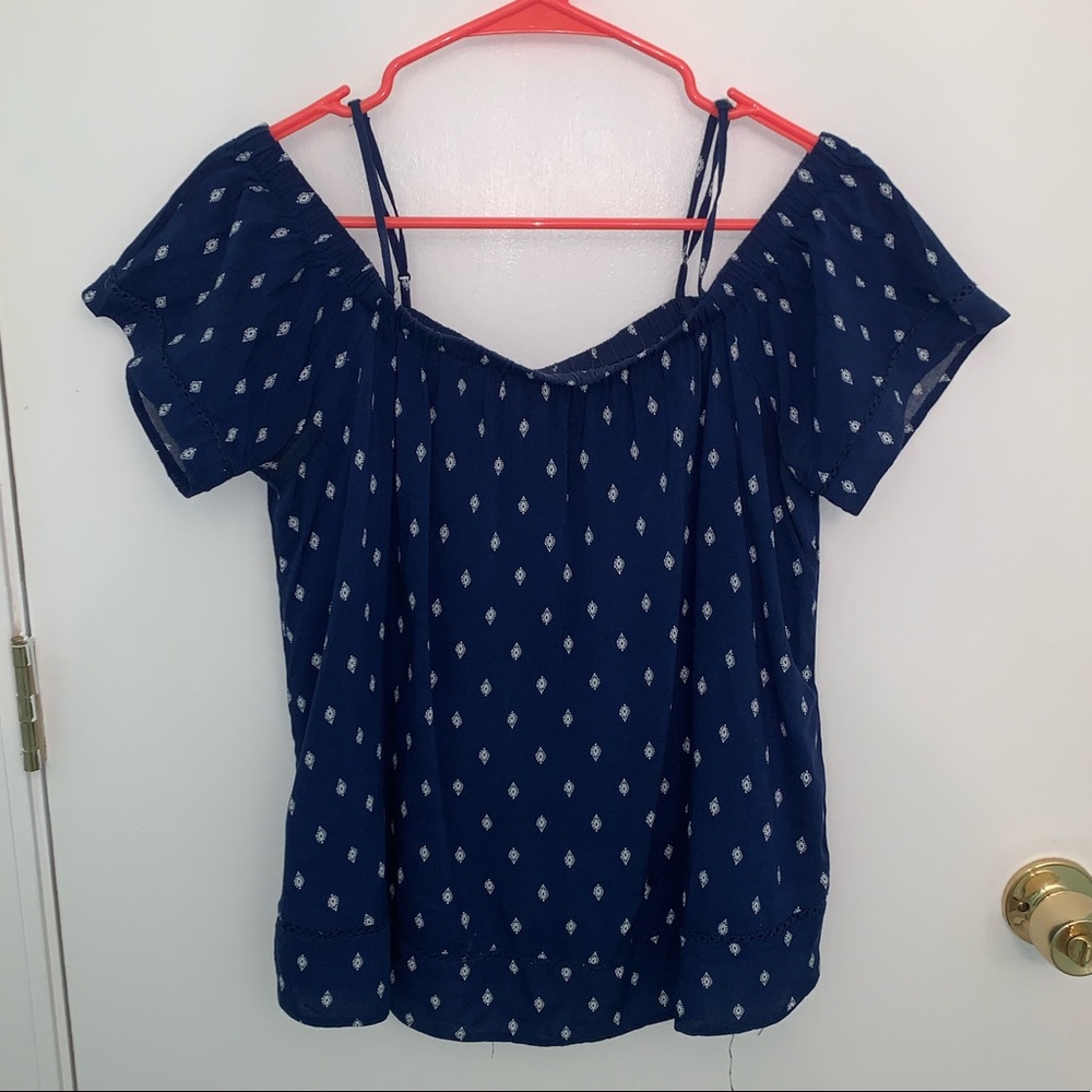Blue Off-The-Shoulder Old Navy Top